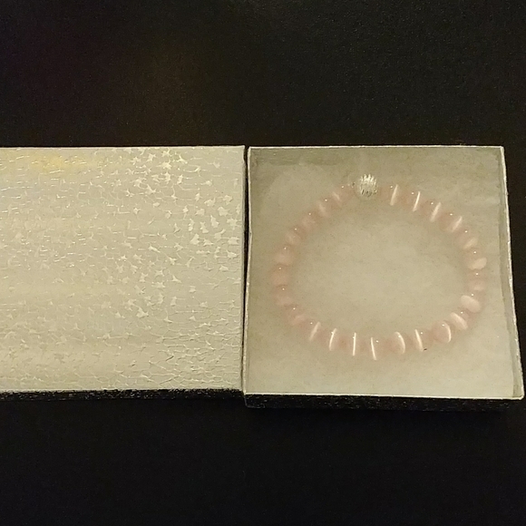 Carnation Pink Cat Eye Stone Bracelet - Picture 6 of 8